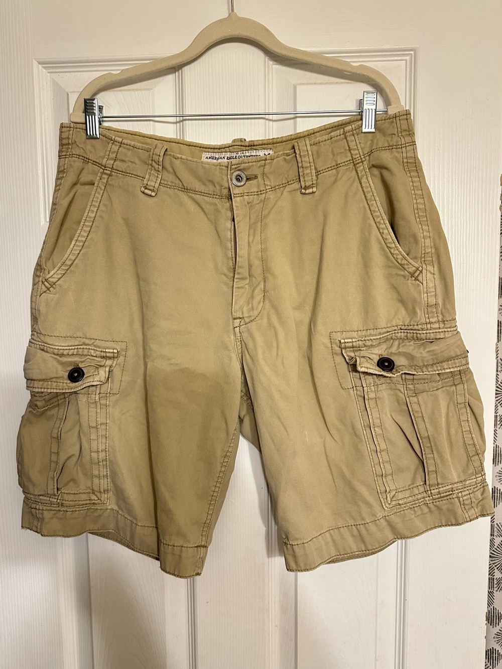 American Eagle Classic Brown Baggy Cargo Shorts 34 Gorpcore Dadcore Skate Y2K